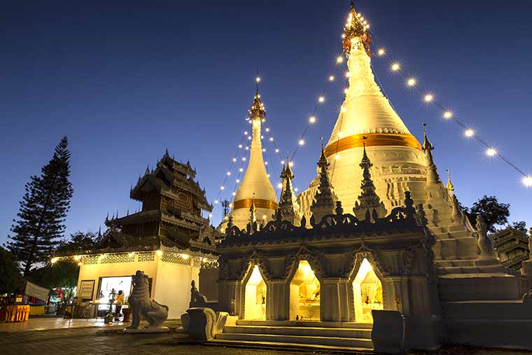 Tmplet Wat Phrathat Doi Kongmu i Norra Thailand